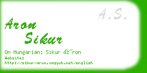 aron sikur business card